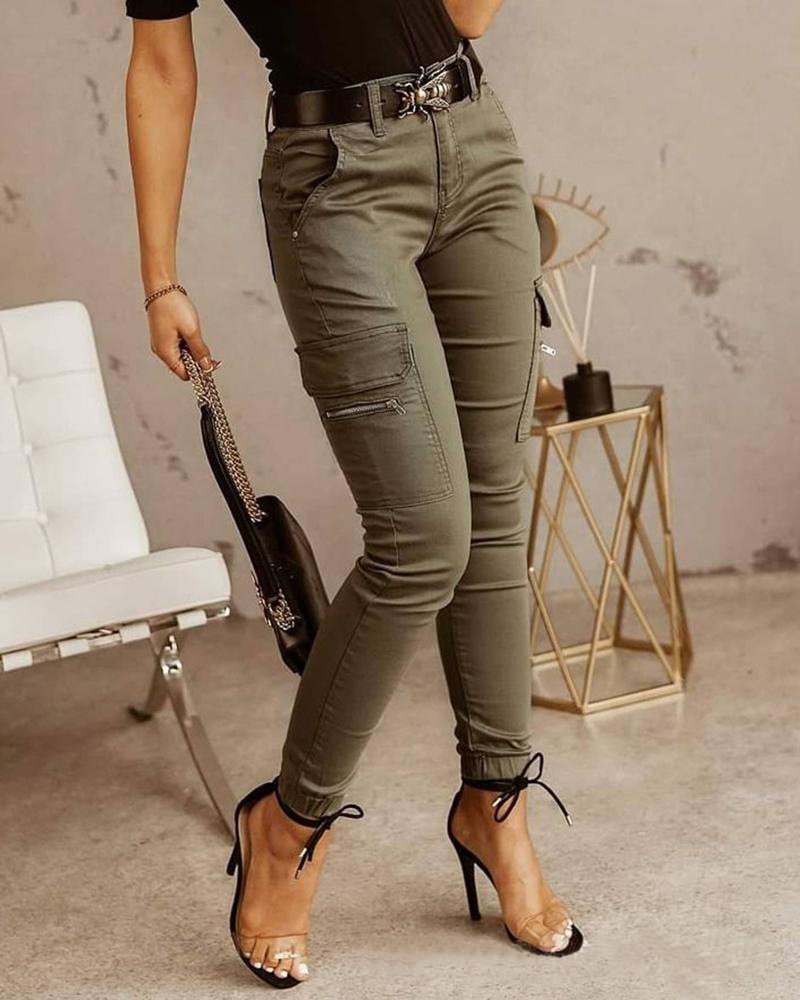 Svana | Jeans Cargo élégants à Taille Haute Pour Femmes