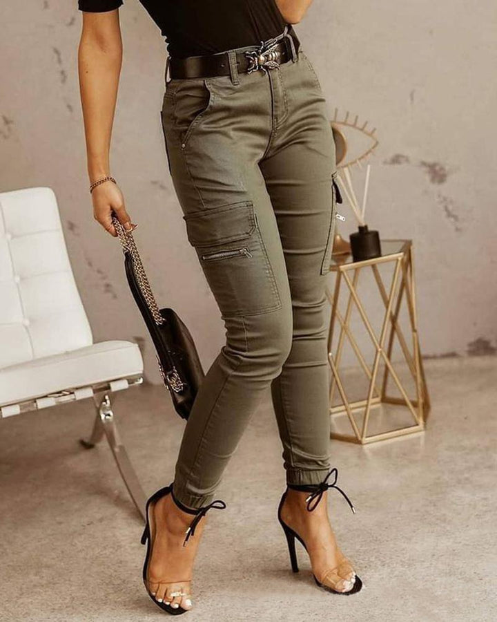 Svana | Jeans Cargo élégants à Taille Haute Pour Femmes