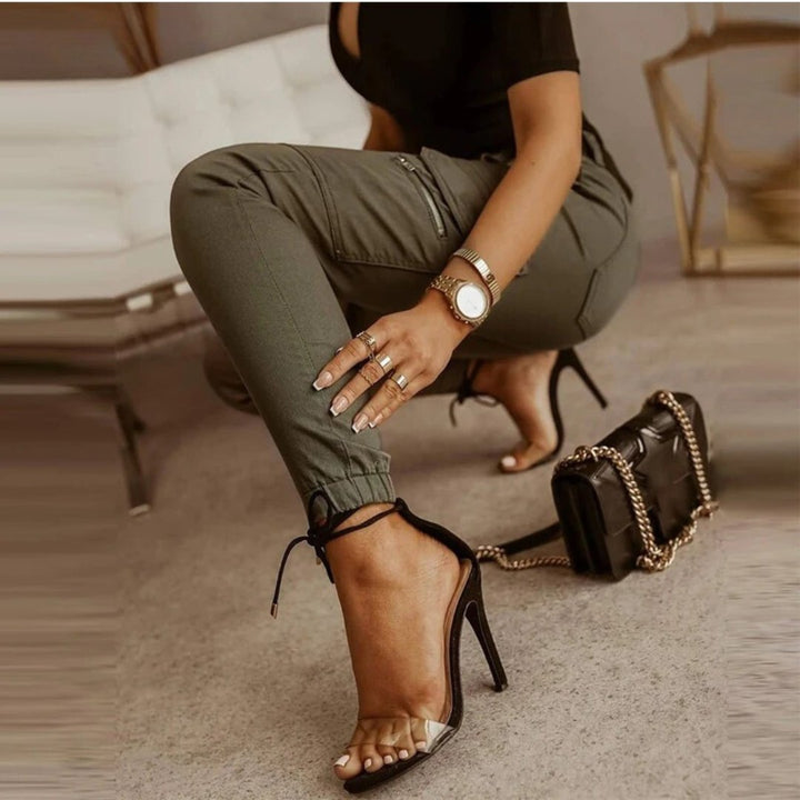 Svana | Jeans Cargo élégants à Taille Haute Pour Femmes