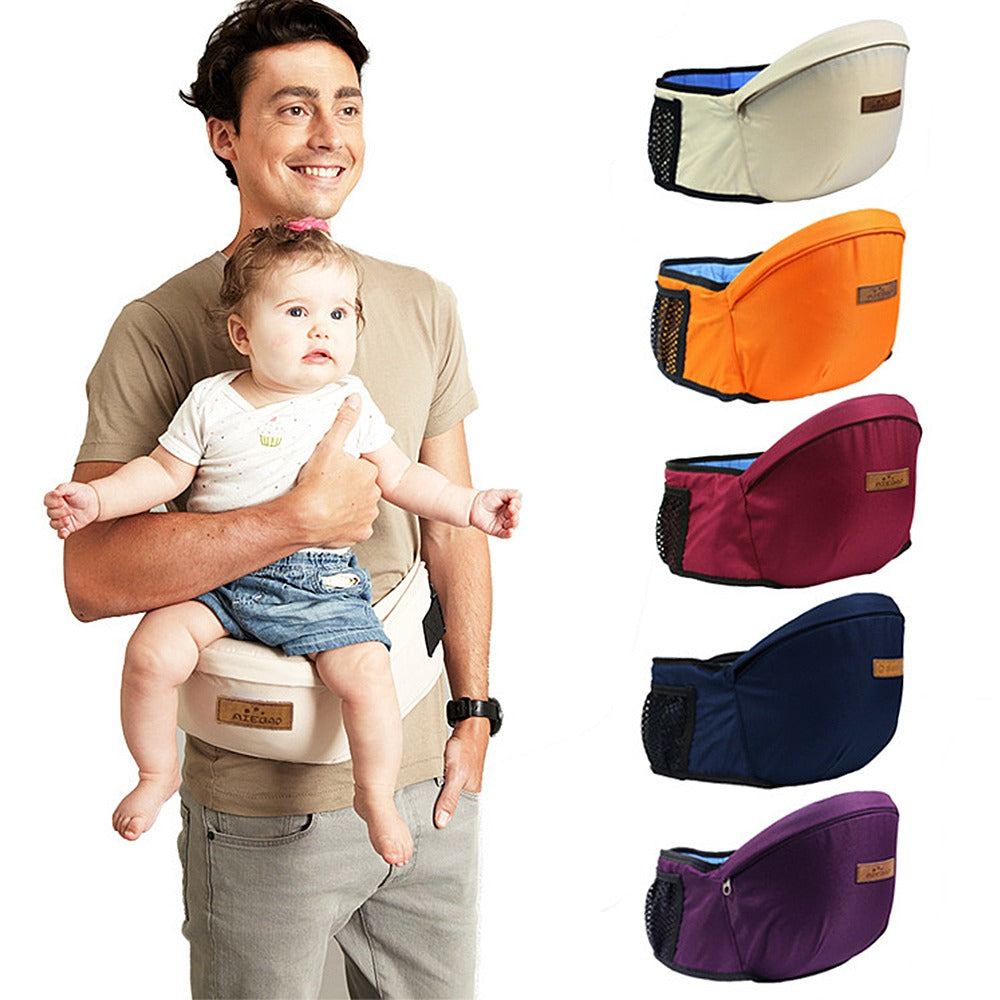Porte-bébé à La Hanche - Siège Ergonomique à La Taille avec Ceinture de Sécurité Pour le Soutien Du Dos