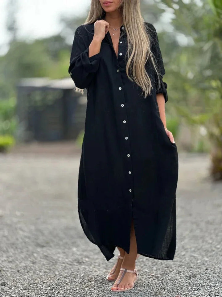 Maëlle | Bouton-Enbas Maxi Robe Pour Femmes