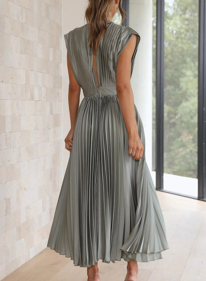 Vesper | Maxi-Robe Manches Courtes De Couleur Unie Pour Femmes