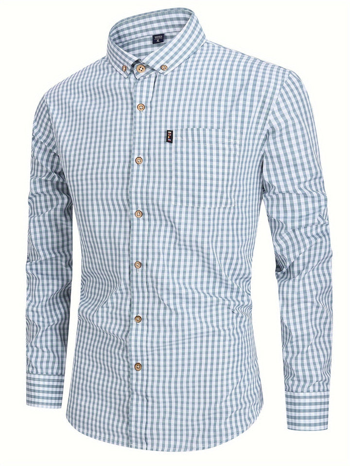 Liam | Hommes Plaid Chemise Avec polyvalence Stylée