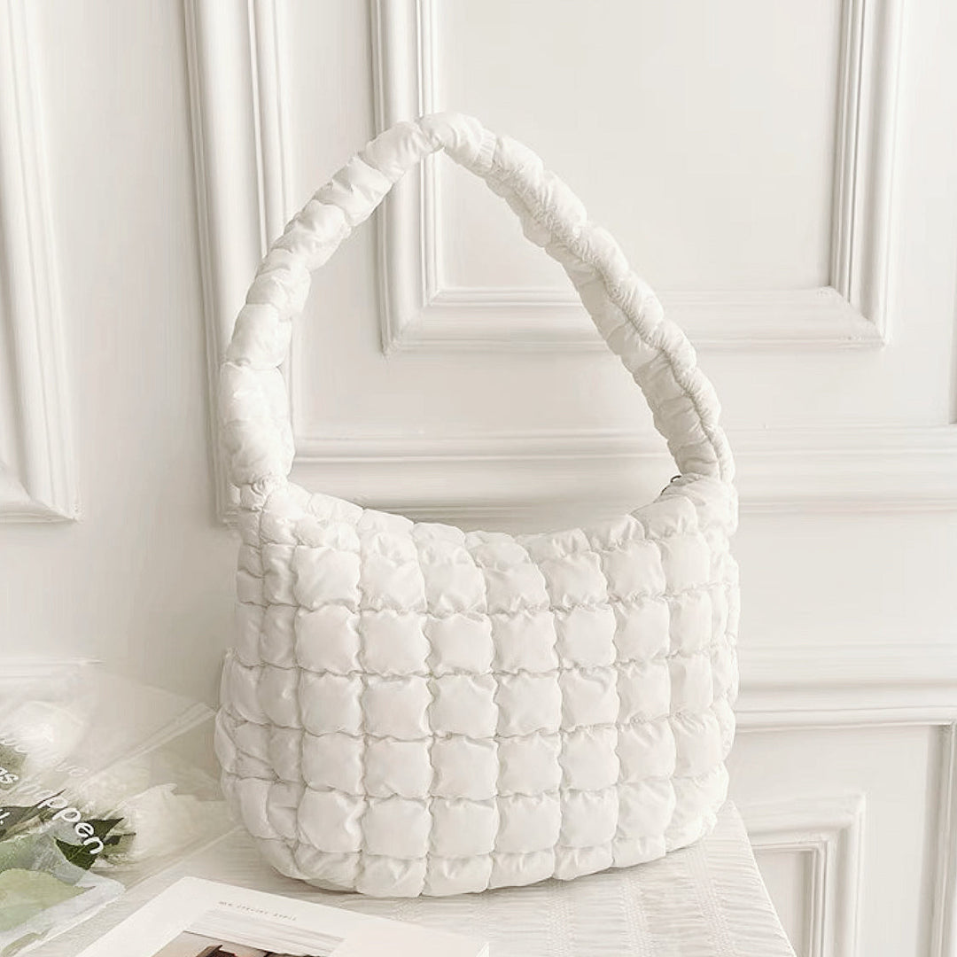 Kiora | Sac à Bandoulière Puffer de Couleur Unie Pour Femmes