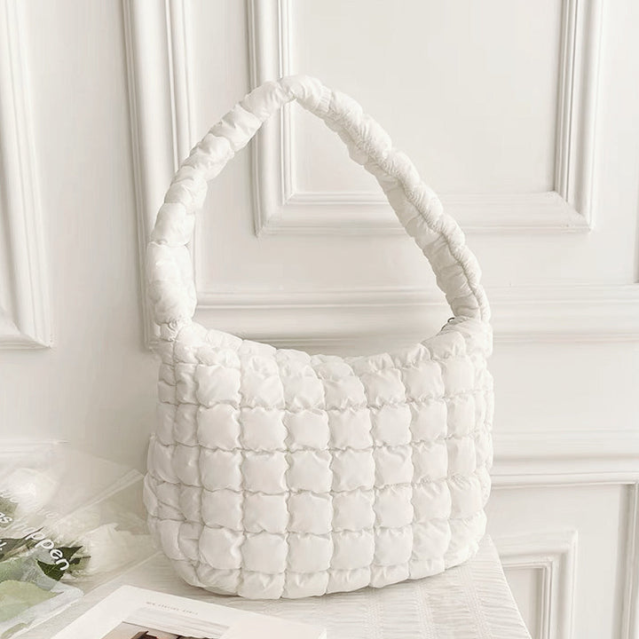 Kiora | Sac à Bandoulière Puffer de Couleur Unie Pour Femmes
