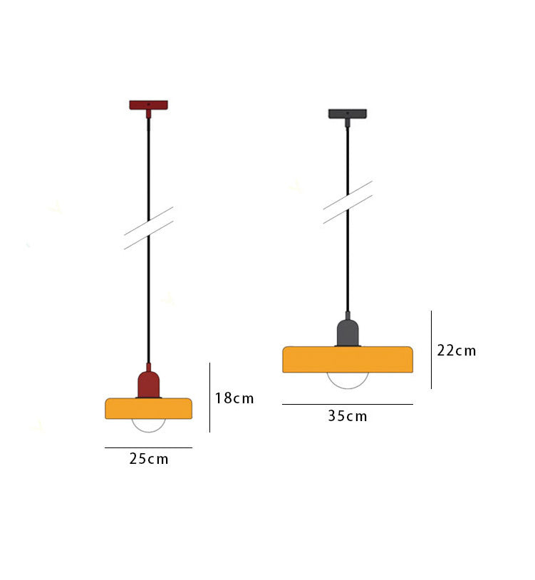 Miklon | Lampe à Suspension Colorée De Style Bauhaus