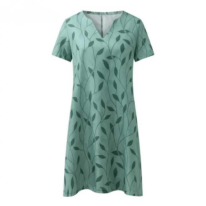 Genevieve | Femmes Robe Fleurie à Col en V