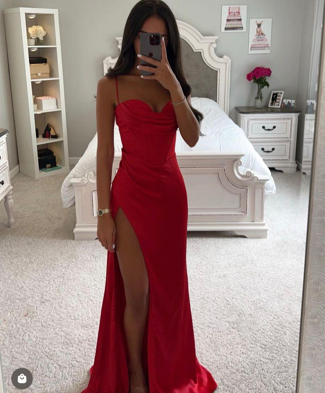 Alouette | Élégant Satiné Soirée Robe