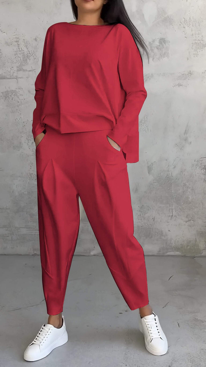 Chloe | Top à Manches Longues et Pantalon Ensemble