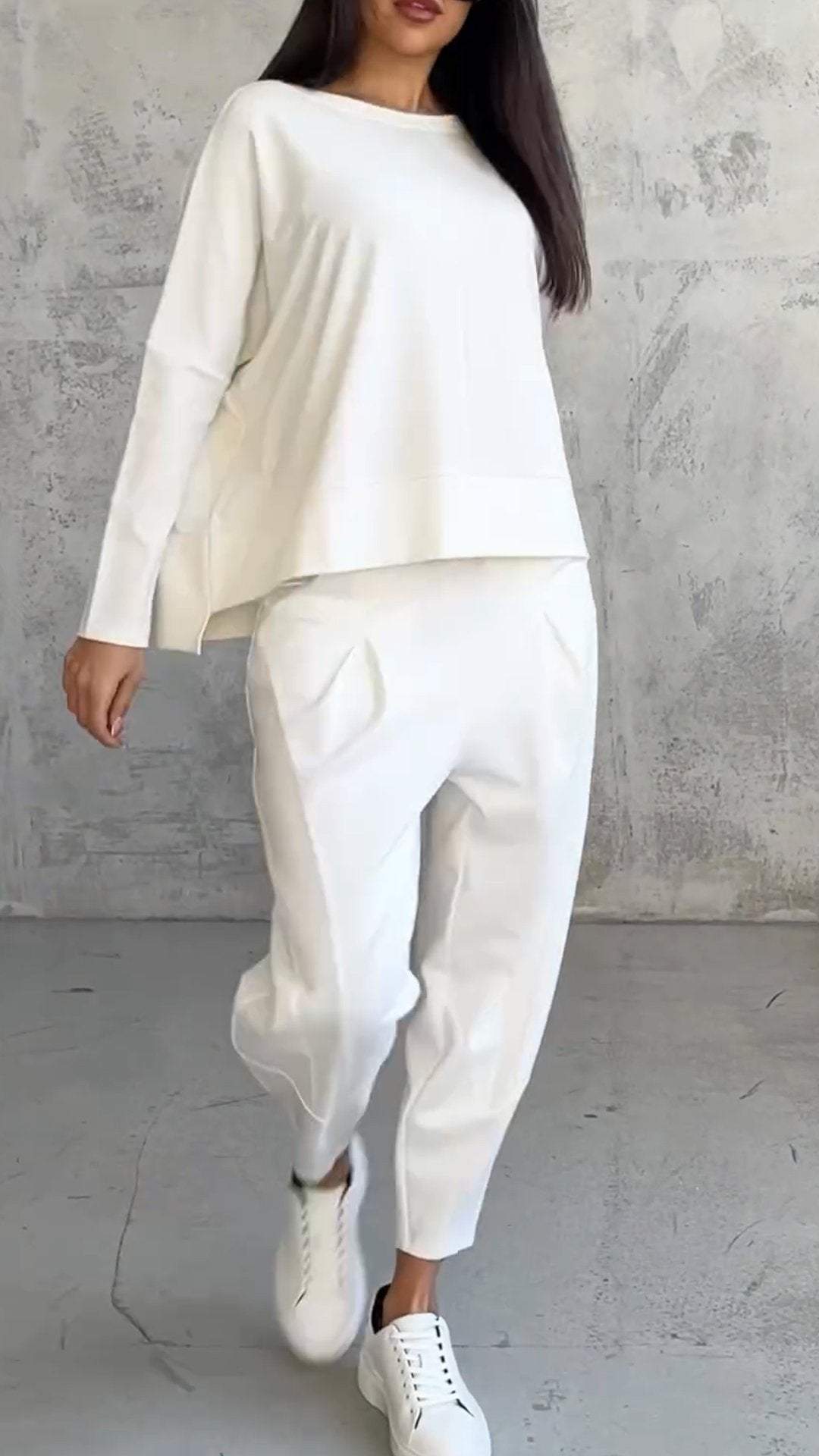 Chloe | Top à Manches Longues et Pantalon Ensemble