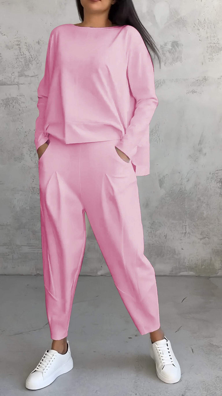 Chloe | Top à Manches Longues et Pantalon Ensemble