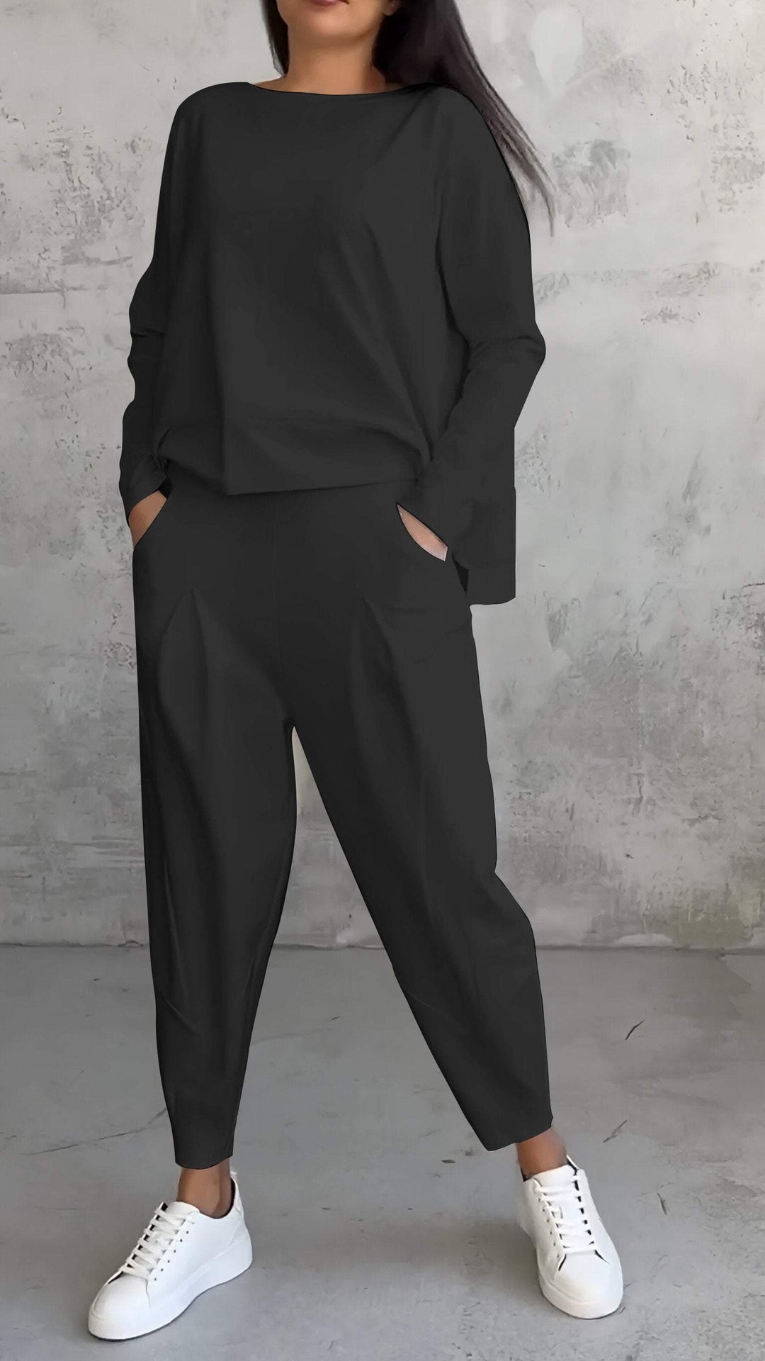 Chloe | Top à Manches Longues et Pantalon Ensemble