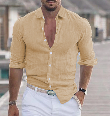 Pedro | Hommes Lin Chemise