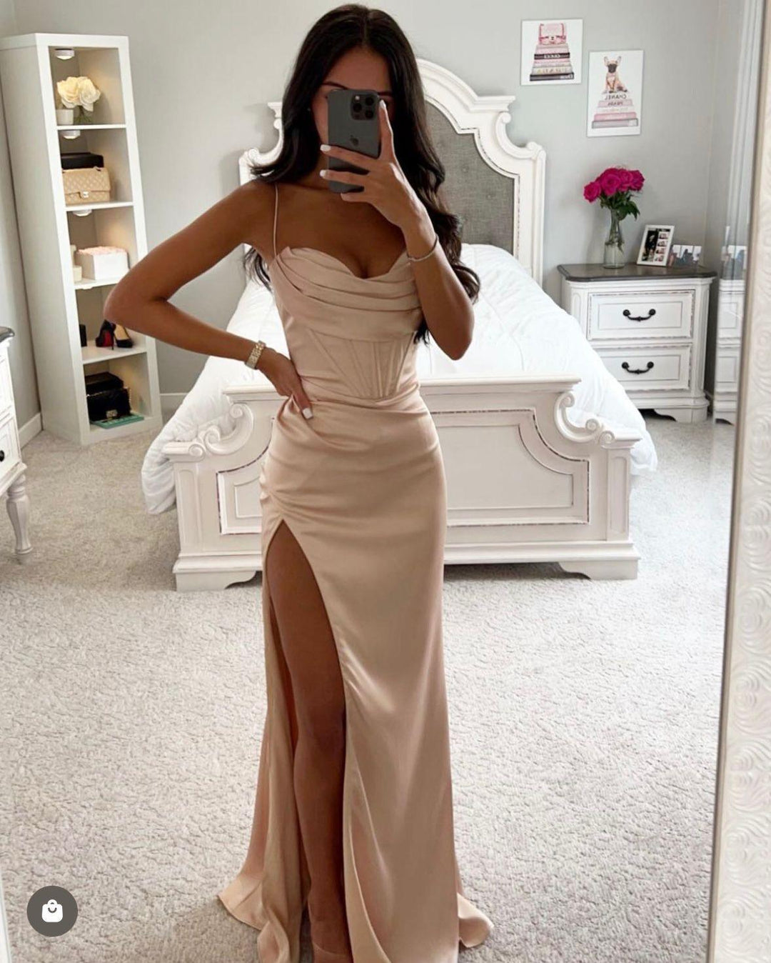 Alouette | Élégant Satiné Soirée Robe