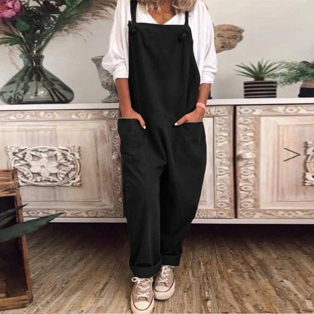 Thalia | Combinaison en Coton Lin à Coupe Décontractée Pour Femme