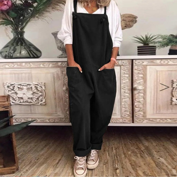 Thalia | Combinaison en Coton Lin à Coupe Décontractée Pour Femme