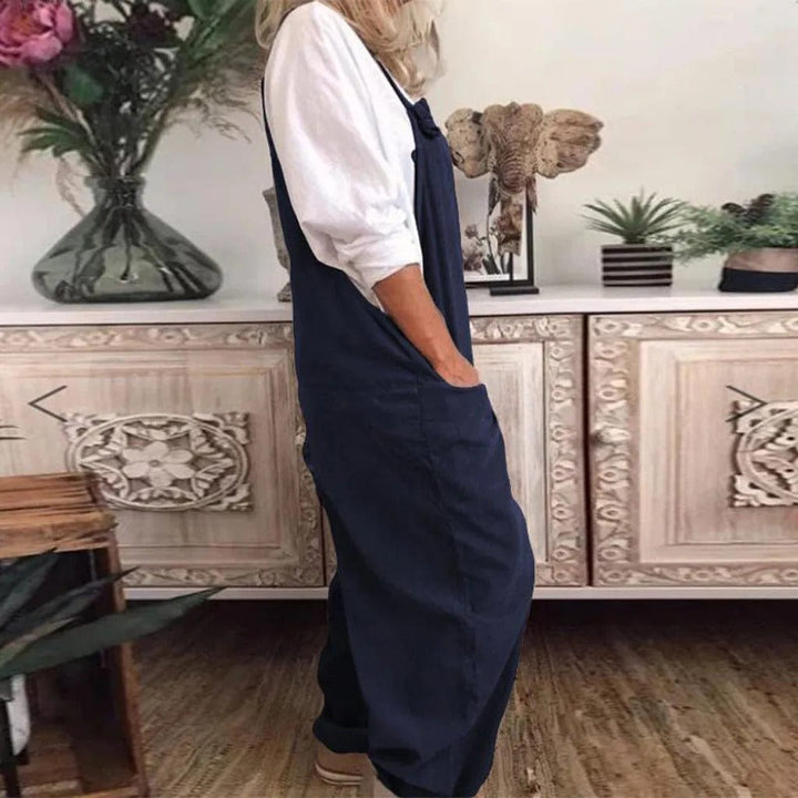 Thalia | Combinaison en Coton Lin à Coupe Décontractée Pour Femme