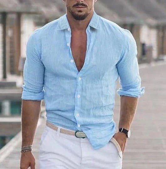Pedro | Hommes Lin Chemise