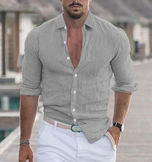 Pedro | Hommes Lin Chemise