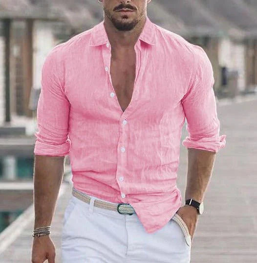 Pedro | Hommes Lin Chemise