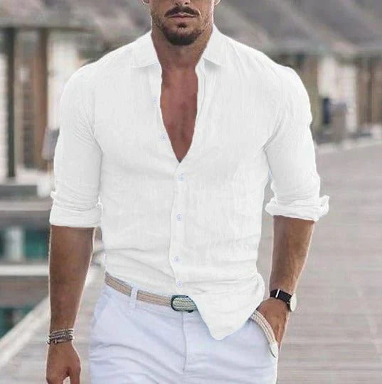 Pedro | Hommes Lin Chemise