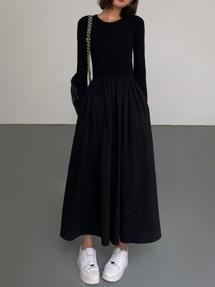 Asphira | Robe à Manches Longues avec Poches pour Femmes