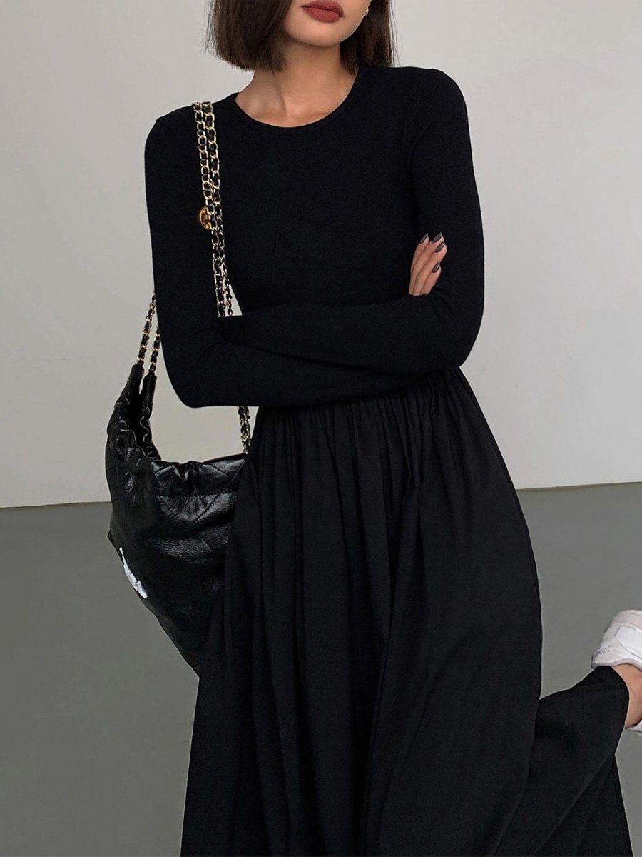 Asphira | Robe à Manches Longues avec Poches pour Femmes