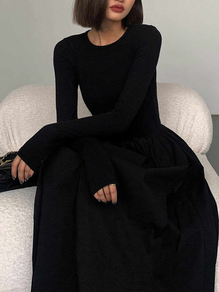 Asphira | Robe à Manches Longues avec Poches pour Femmes