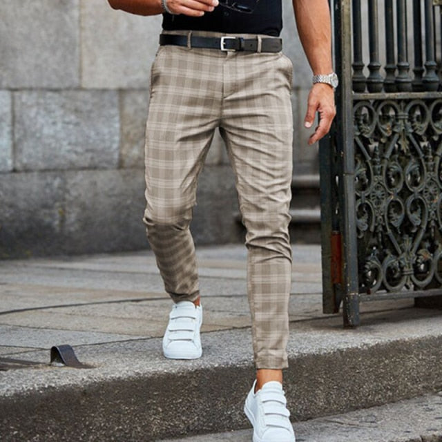 Alaric | Mince Convenir Plaid Pantalon