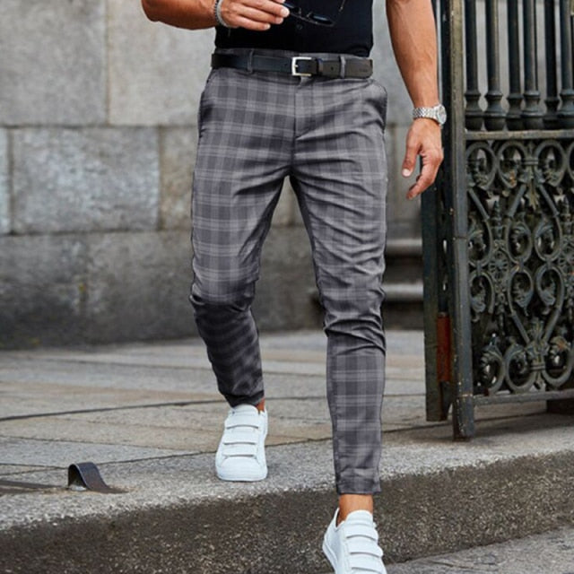 Alaric | Mince Convenir Plaid Pantalon