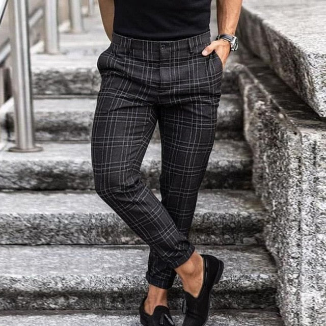 Alaric | Mince Convenir Plaid Pantalon