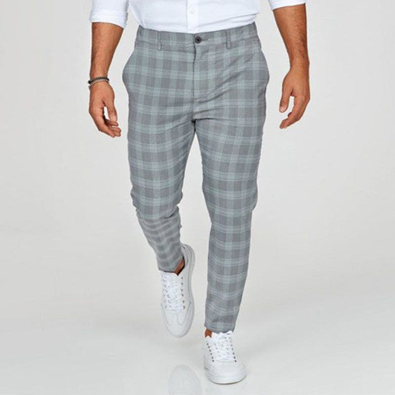 Alaric | Mince Convenir Plaid Pantalon
