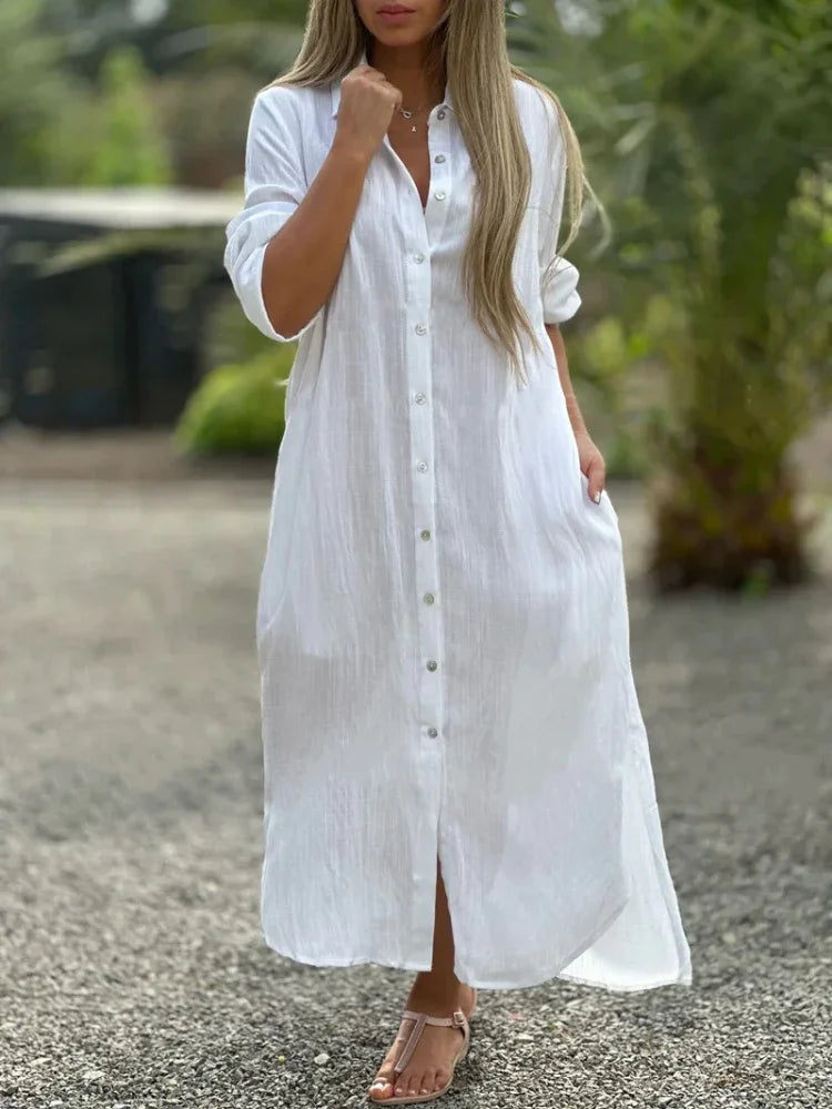Maëlle | Bouton-Enbas Maxi Robe Pour Femmes