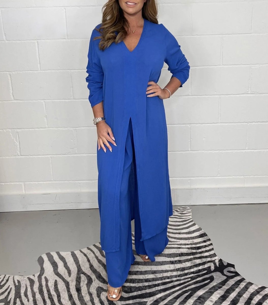 Qyraelle | Ensemble De Tailleur Classy Fente Sur Le Haut pour Femmes
