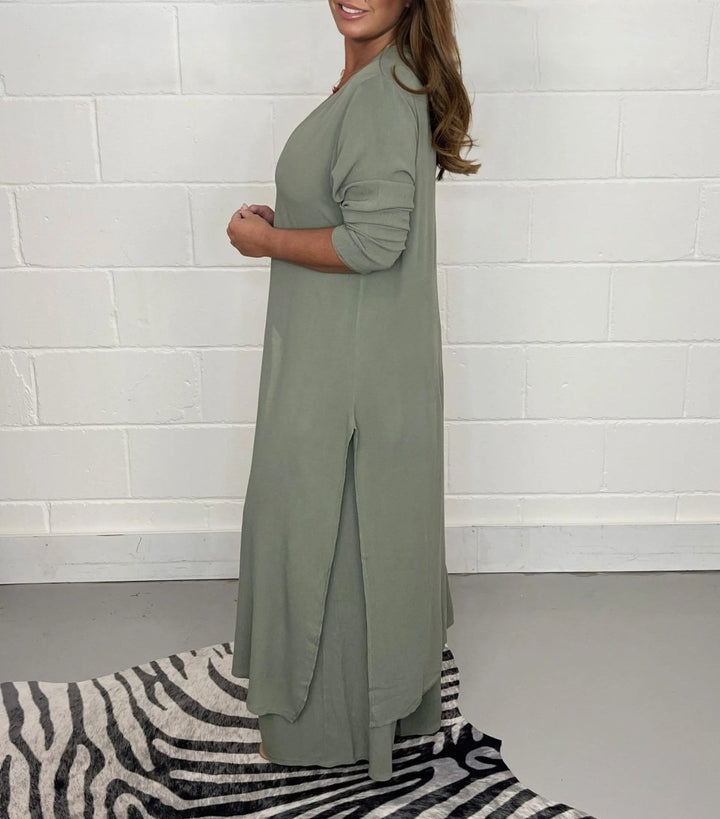 Qyraelle | Ensemble De Tailleur Classy Fente Sur Le Haut pour Femmes
