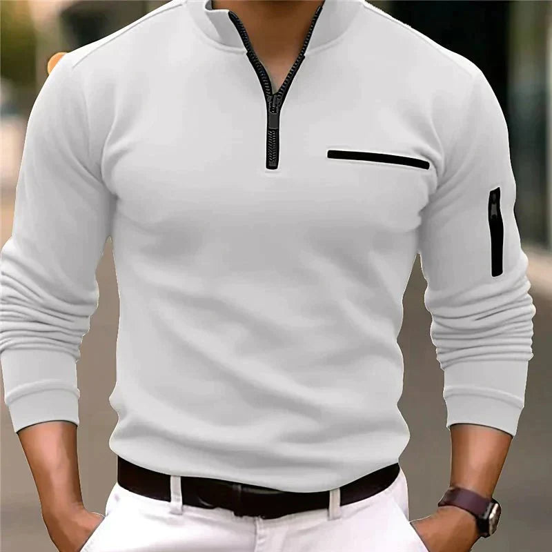 Finian | Pull-Over Quart De Tour Zippé Pour Hommes