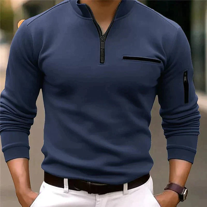 Finian | Pull-Over Quart De Tour Zippé Pour Hommes