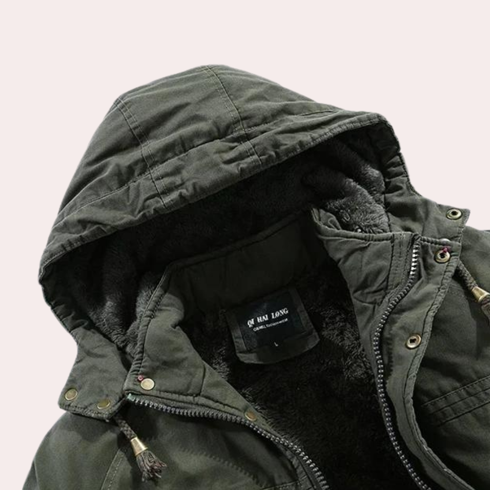 Aaron | Douillet Encapuchonné Veste d'hiver Pour Hommes