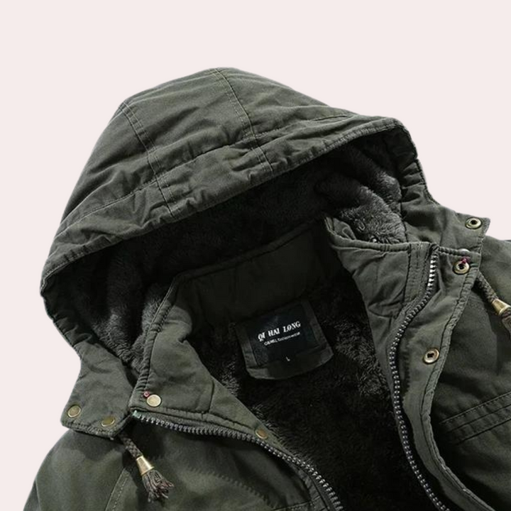 Aaron | Douillet Encapuchonné Veste d'hiver Pour Hommes