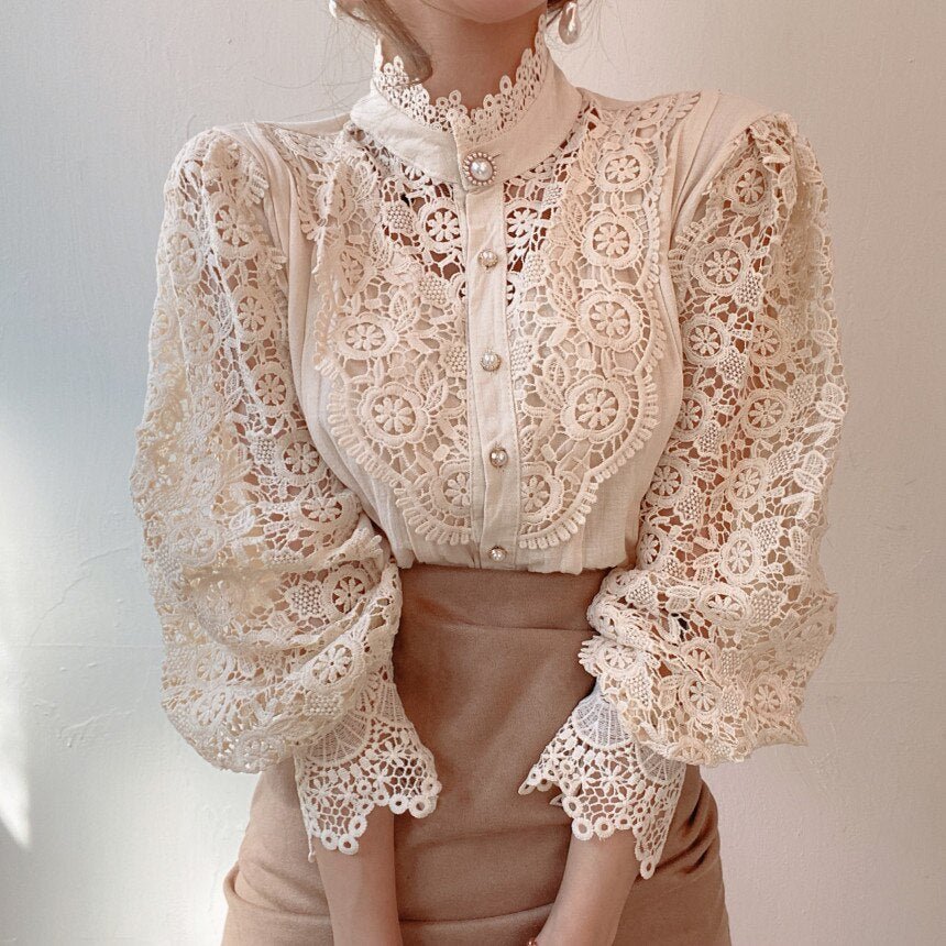 Clara | Élégante Chemisier Dentelle pour Femme