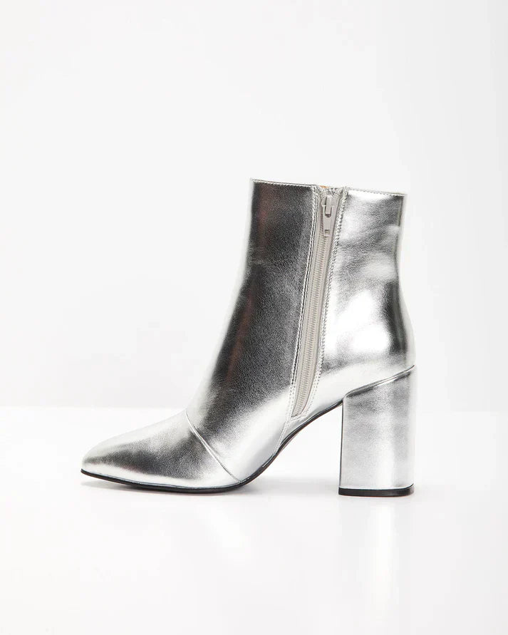 Cleome | Bottines Métallisées Argentées Pour Femmes