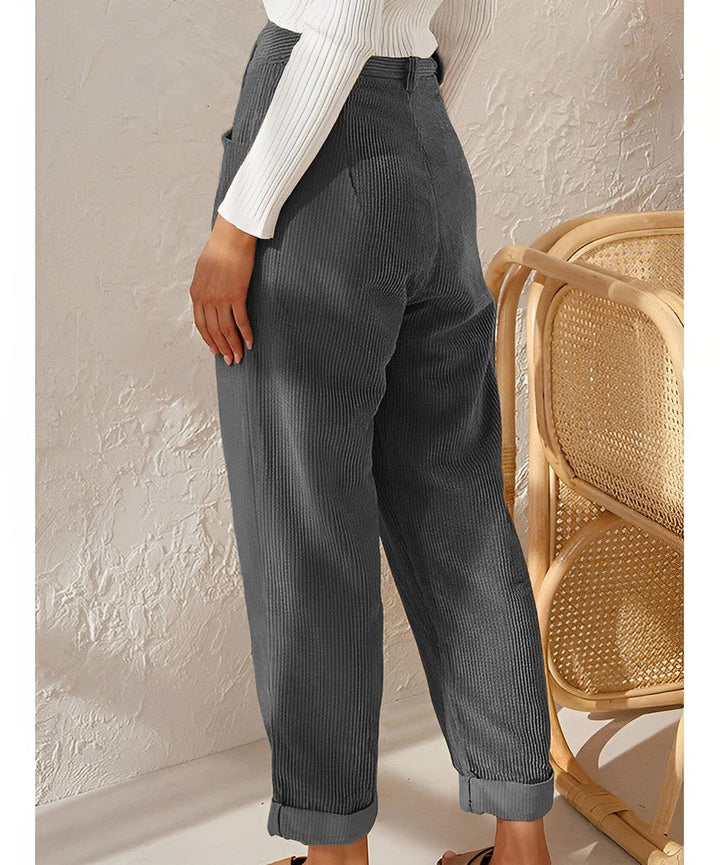Amaya | Stylée Velours Côtelé Pantalon Pour Femmes